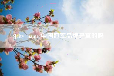 汕尾中国冠军品牌是真的吗