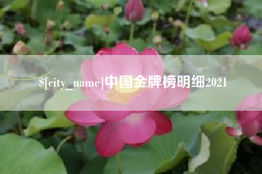 汕尾中国金牌榜明细2021