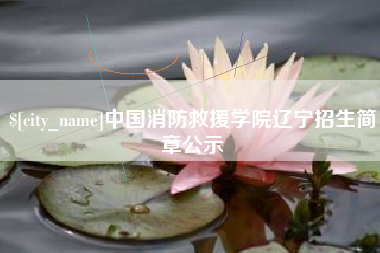 汕尾中国消防救援学院辽宁招生简章公示