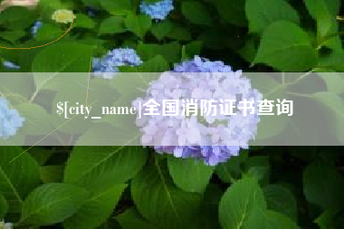 汕尾全国消防证书查询