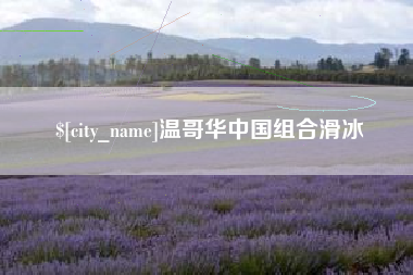 汕尾温哥华中国组合滑冰