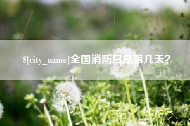 汕尾全国消防日是第几天？