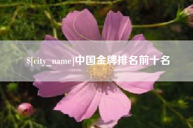 汕尾中国金牌排名前十名