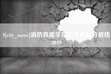 汕尾消防救援学院招生录取分数线2019