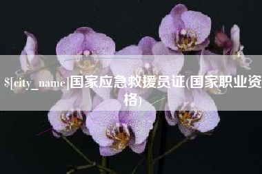 汕尾国家应急救援员证(国家职业资格)