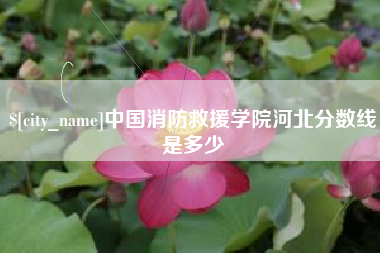 汕尾中国消防救援学院河北分数线是多少