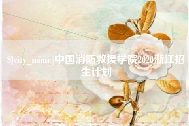 汕尾中国消防救援学院2020浙江招生计划