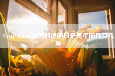 汕尾我国的消防日是每年的几月几号