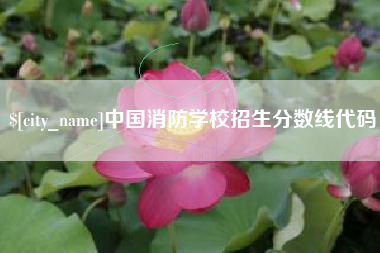 汕尾中国消防学校招生分数线代码
