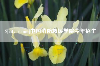 汕尾中国消防救援学院今年招生