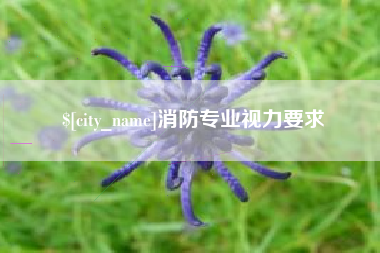 汕尾消防专业视力要求