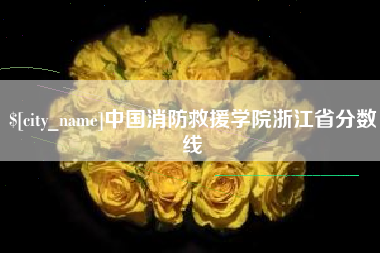 汕尾中国消防救援学院浙江省分数线