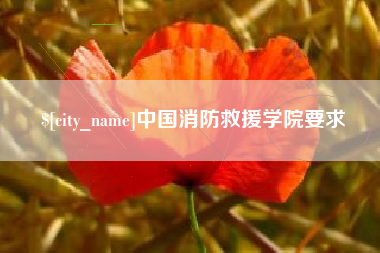 汕尾中国消防救援学院要求