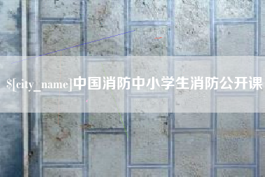汕尾中国消防中小学生消防公开课