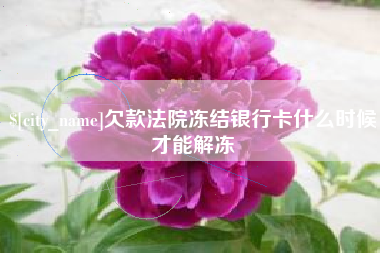 汕尾欠款法院冻结银行卡什么时候才能解冻