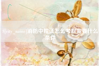 汕尾消防中控证怎么考取需要什么条件