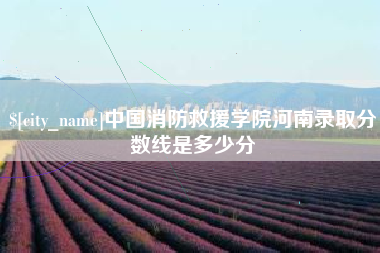 汕尾中国消防救援学院河南录取分数线是多少分