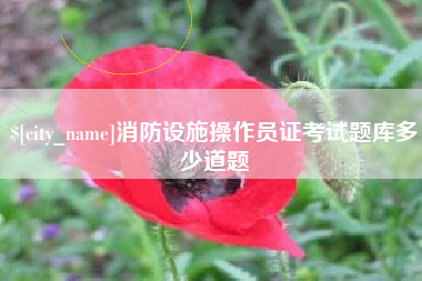 汕尾消防设施操作员证考试题库多少道题